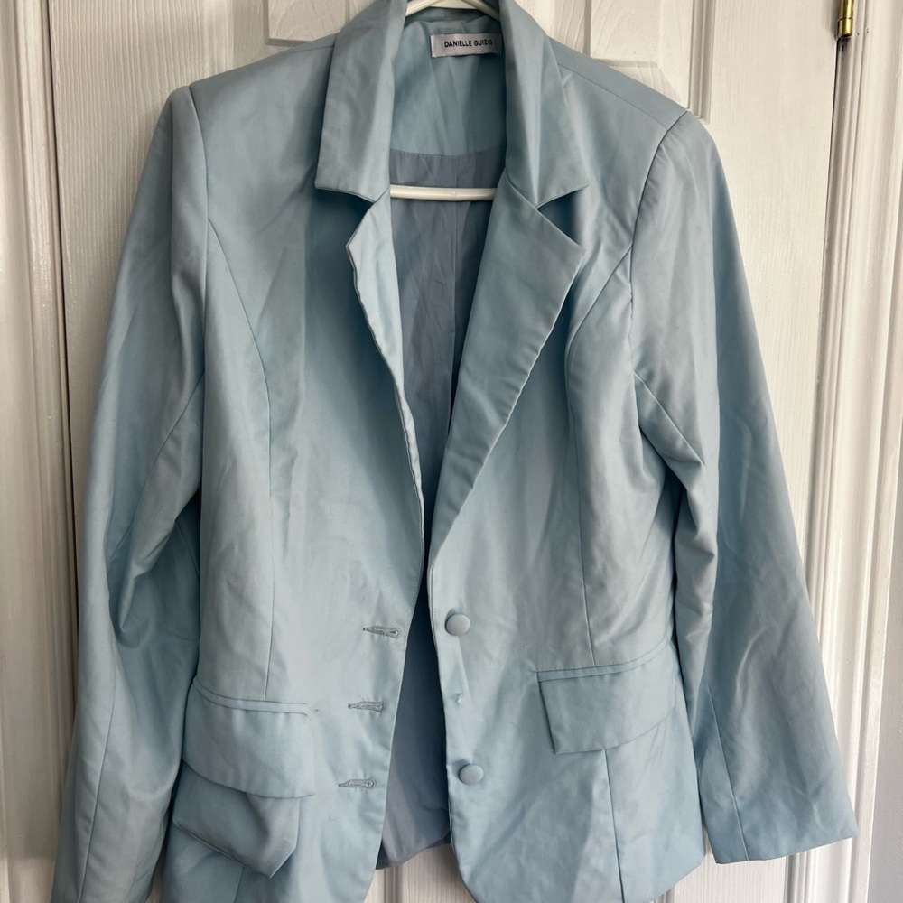 Baby blue Danielle Guizio blazer